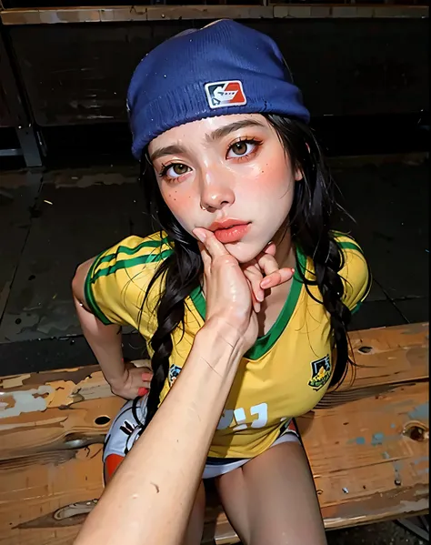 There&#39;s Jennie posing for a photo in a baseball uniform.., Thai Anime,  korean, Sakimichan frank franzzeta, instagram template, pale skin persian girl, realist ,  anime in real life, pose informal, cosplayer, 🤤 picture of , 18 years, dilraba dilmurat, ...