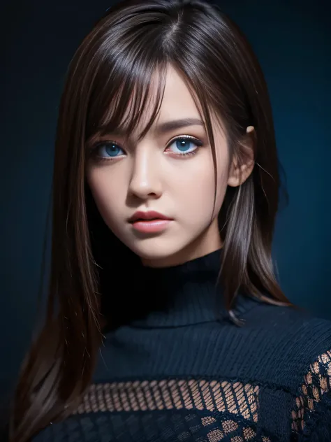 masterpiece, best quality, ultra-detailed, intricately detailed hyperdetailed, realistic, sharp features, highly detailed, sharp focus, (Japanese idol:1.3), 19 years old, perfect face, perfect and delicate Blue eyes, perfect full lips, flexible female form...