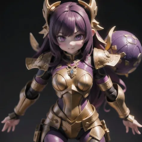 Close up of purple and gold toys, Super detailed fantasy characters, Science Fiction Characters render, detailed humanoid, Star Pathfinder Characters, Science Fiction Characters, Science Fiction Characters, humanoid character, very detailed character, Colo...