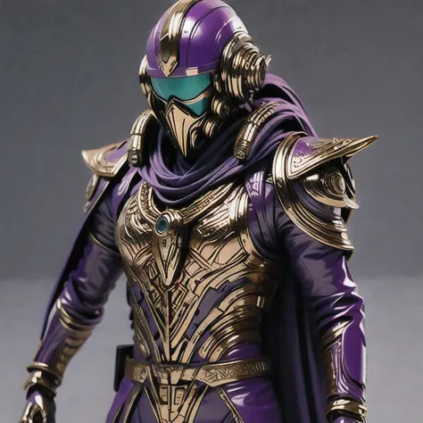 Close up of purple and gold toys, Super detailed fantasy characters, Science Fiction Characters render, detailed humanoid, Star Pathfinder Characters, Science Fiction Characters, Science Fiction Characters, humanoid character, very detailed character, Colo...