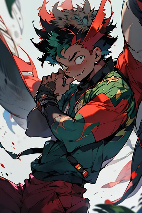 masterpiece, (highres, ultra detailed), Izuku Midoriya as a monster