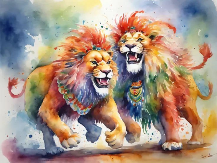 Illustration of "two lion dances" a Japanese lucky charm


"The ""two lion dances"" is a rainbow-colored design with gradation."

Very gorgeous

The "two lion dances" is smiling.
A gorgeous design that brings happiness to the viewer

Pretty cool
chic and m...