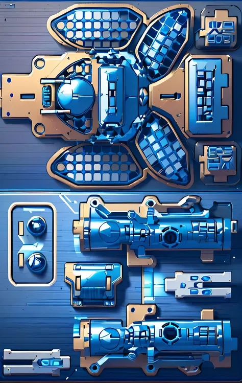 mecha parts, highly detailed panel cuts, spacesuit cartoon，space car cartoon,  fusion of mecha parts, highly detailed panel cuts...