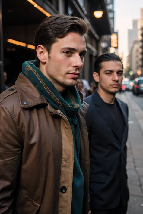 photo of handsome men ,street