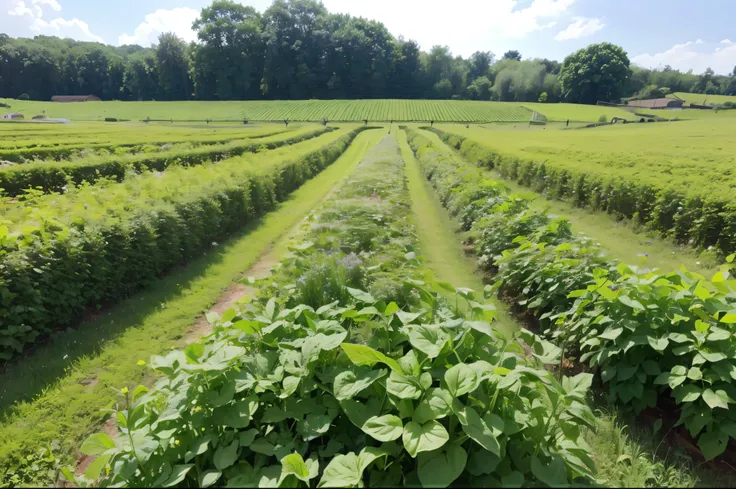 Herbs growing in the field