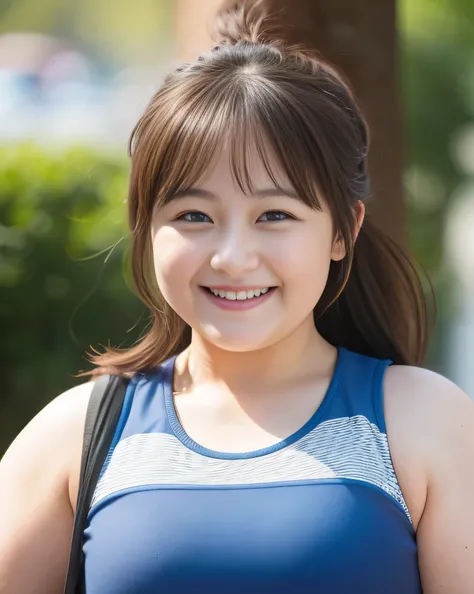 ((8K)), highest quality, 超High resolution, (High resolution), 1 female, ((Sleeveless)), ((Chubby)), ((Chuckle-Smile))