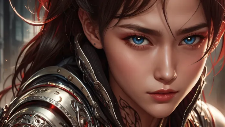 Prepare to be amazed by this 8k portrait of a 20-year-old girl, featuring a close-up of her stunningly detailed eyes and large breasts, rendered with the highest quality using Unreal Engine 5.