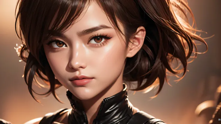 Prepare to be amazed by this 8k portrait of a 20-year-old girl, featuring a close-up of her stunningly detailed eyes and large breasts, rendered with the highest quality using Unreal Engine 5.