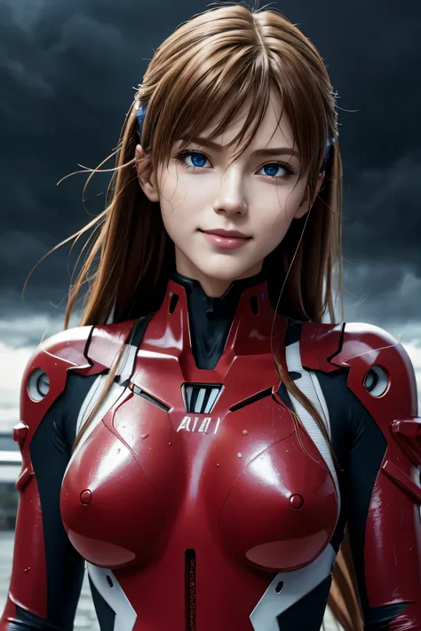 Evangelion,Asuka Langley,blue eyes,Plug Suit,Bodysuits,Interface Headset,赤いBodysuits,Ultra HD,super high quality,masterpiece,Digital SLR,Photorealistic,Detailed details,Vivid details,Depicted in detail,A detailed face,Detailed details,Super Detail,Realisti...