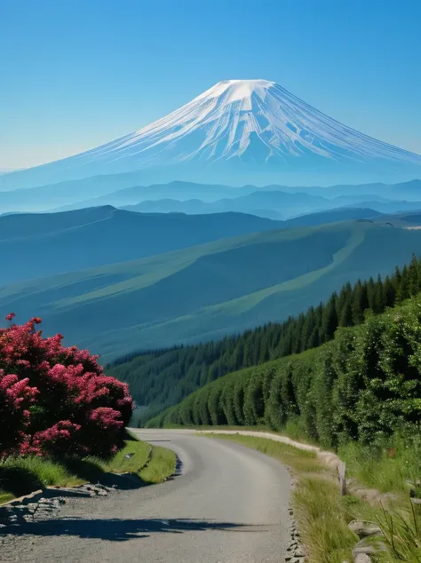 ((masterpiece、highest quality、very detailed、high resolution、realistic、sharp focus))、((no humans))、japanese landscape、mount fuji ...