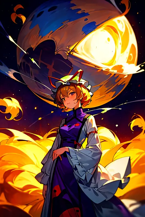 masterpiece, best quality, 1 girl, solitary, yakumo yukari wanders between universes