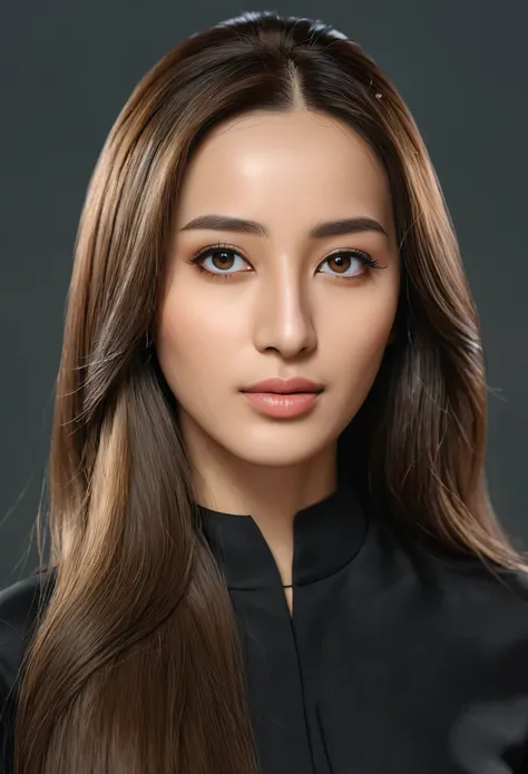 Arabic style image of a woman with long hair and a black top, Realistic, photoRealistic, 8K Portrait Rendering, Realistic young girl, Realistic. Chen Yi, photoRealistic beautiful girl, Realistic face, hyper Realistic Stunning face Portraits, Realistic beau...