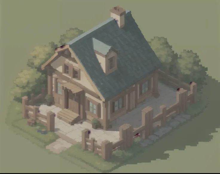 Pixel,Pixel art,Pixelart,Xiangsu,xiang su, best quality, A top-down masterpiece, Role Playing Game Maker, fantasy, Dynamic, (Practical,from above, Soft colors, super detailed , high resolution :1.3), Leaves, detailed, Blue shade, mix, house, Grass, Tre...