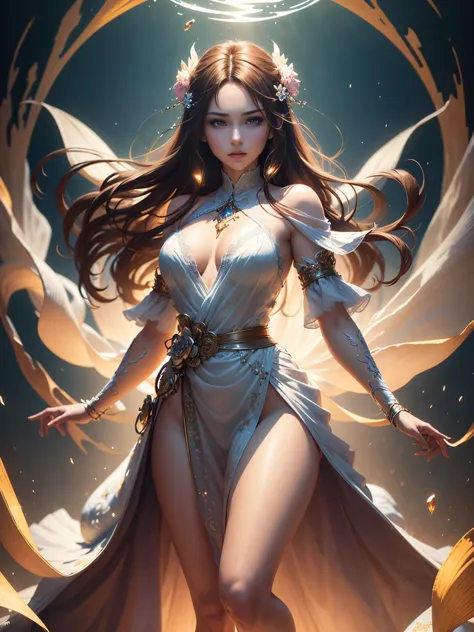 Full body shot, ((masterpiece))), (((best quality))), ((ultra-detailed)), (hyperrealistic), (highly detailed CG illustration), ((an extremely delicate and beautiful)),cinematic light, Create a stunning anime artwork that is currently trending on ArtStation...