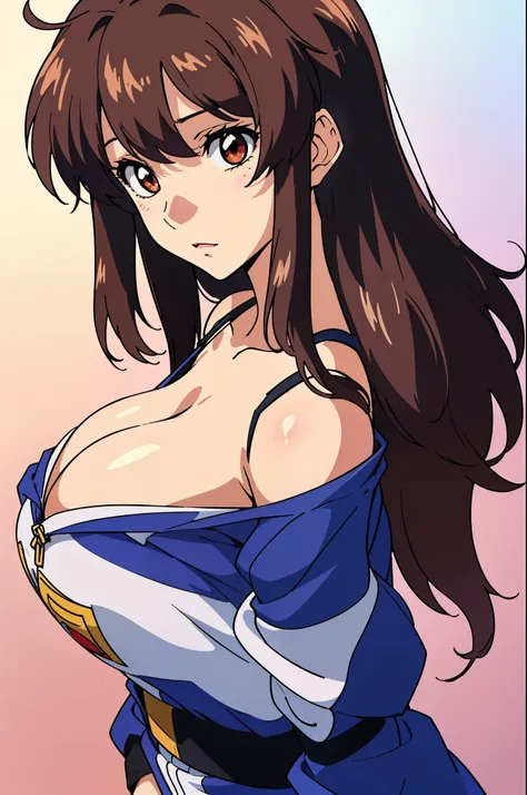 (masutepiece, Best Quality, High resolution:1.5, anime colours, megami magazine:1.2, anime poster style, anime keyvisual, sharp, 8k, photorealistic), (beautiful detailed eyes:1.5, beautiful detailed face:1.2), Murrue Ramius, 1woman, red eyes, blush, milf, ...