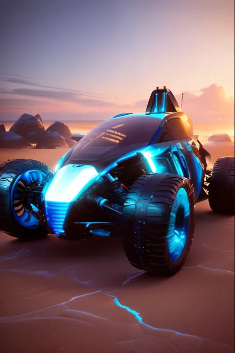 arafed vehicle on the beach with a blue wheel, futuristic vehicle, futuristic vehicles, vehicle concept photo!!, futuristic concept car, sci-fi car, futuristic product car shot, futuristic car concept, futuristic car, car concept, daniel maidman octane ren...