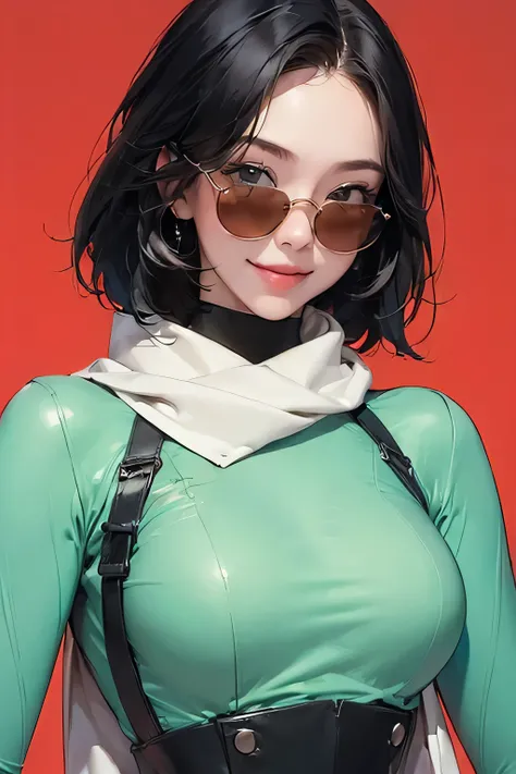 (masterpiece, best quality, 8k wallpaper, high resolution, ultra realistic), 2 women, 2 girls wearing sunglasses, 18 years old, one with long black hair and one with short bob hair, 8k, RAW portrait (Japanese women), masterpiece, photorealistic: 1.3, reali...