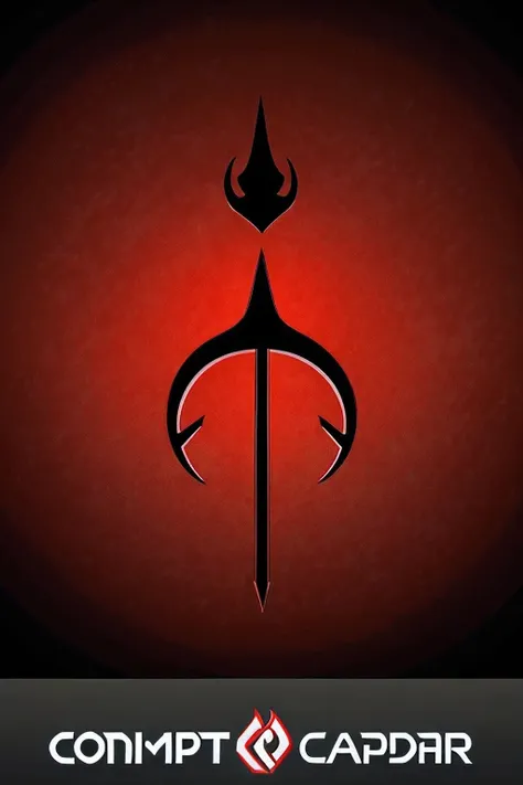 generate company logo that includes red trident