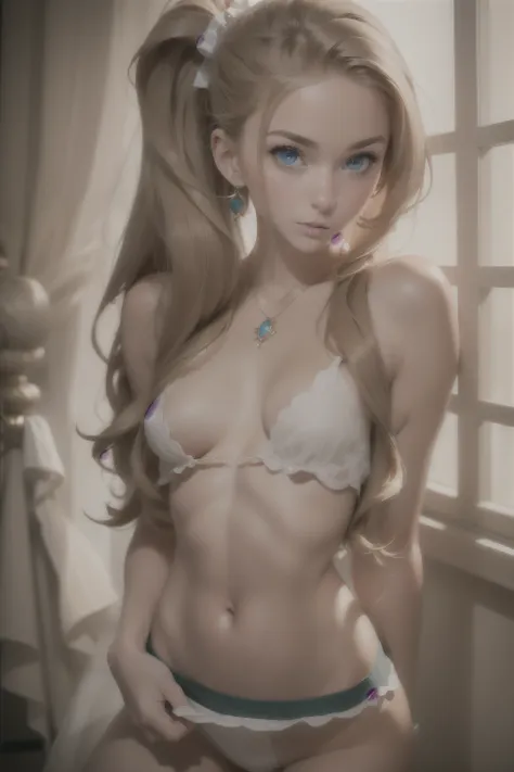 ((best quality)), ((masterpiece)), (detailed), nsfw, small breasts, prominent collarbones, skinny arms, flat stomach, visible hi...