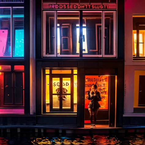 ((ExtremelyDetailed (One of the windows in Amsterdams Red Light District:1.37) sexy girl in WHITE trapped in the window)), (masterpiece 8K TopQuality) (ProfessionalPhoto:1.37), ZoomLayer, (ZoomedOut:1.28, wide-angle) View Though Shop window from busy sidew...