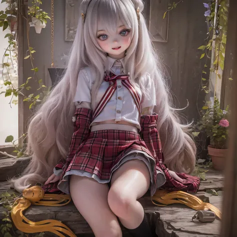 (Highest quality, High resolution, Realistic:1.37),Very detailed, Beautiful details,Beautiful lip detail,Very detailed目と顔,Long eyelashes,One Girl,Sharp focus,Vibrant colors,Soft lighting,Fenrir Girls,Big Breasts,Fantasy elements,Snow Scene,ice magic,Flowin...