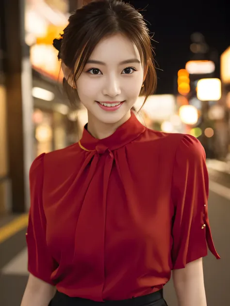 1 girl, (wearing a red blouse:1.2), Beautiful Japan actress,
(RAW photo, highest quality), (realistic, Photoreal:1.4), masterpiece, 
very delicate and beautiful, very detailed, 2k wallpaper, wonderful, 
finely, Very detailed CG Unity 8K 壁紙, super detailed,...