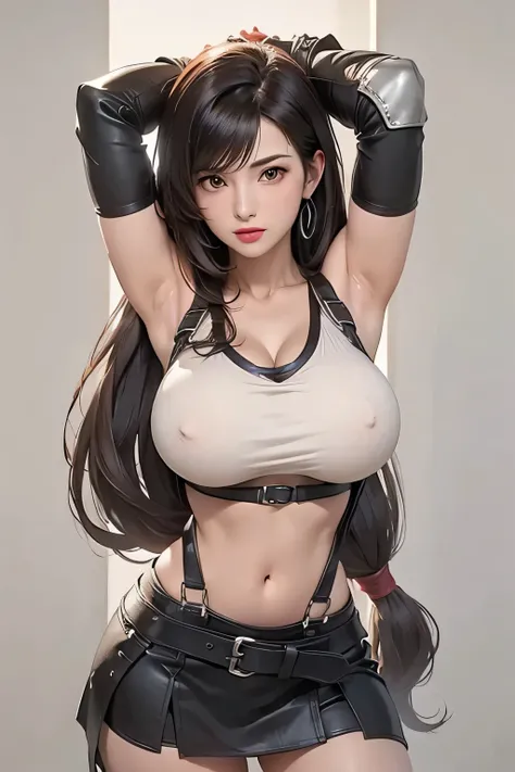 Tifa locks heart woman huge (((Full and soft breasts,)))(((Huge breasts))) (((Cleavage)))