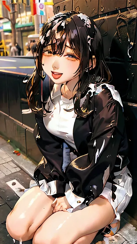 /quality
(masterpiece,best quality,High resolution,高quality,Realistic)
/Hairstyles Medium Hair
/Clothing Black Pencil Skirt、High heels、Buttoned shirt、Black jacket、
Leaning against a wall,Spread your legs:1.5,Bed in the background,We:2.0t,sWeat:2.0
(Ahe...