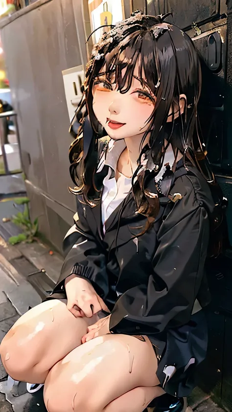 /quality
(masterpiece,best quality,High resolution,高quality,Realistic)
/Hairstyles Medium Hair
/Clothing Black Pencil Skirt、High heels、Buttoned shirt、Black jacket、
Leaning against a wall,Spread your legs:1.5,Bed in the background,We:2.0t,sWeat:2.0
(Ahe...
