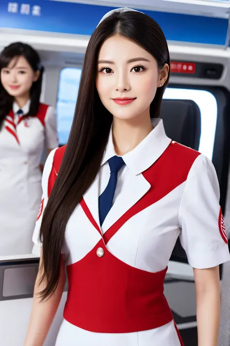 Masterpiece, best quality, perfect face ,white face,air hostess sexy girl