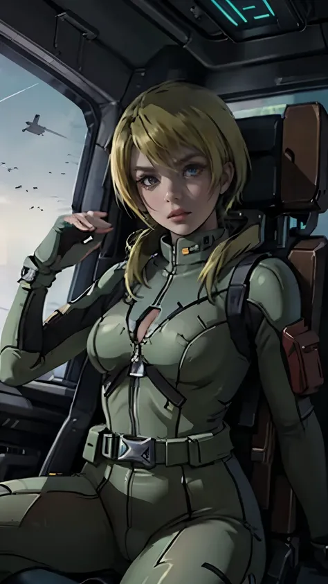 Urop、Muzu Cockpit、22 years old、woman、Zeon Pilot、Highest quality、Highest quality、Masterpiece