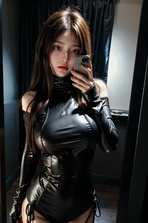 ((best quality)), ((masterpiece)), (detailed), 1girl, sexy,selfie,cyber punk,