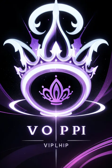 Logo for sale with the name Vapor vip in white with black, purple background and the name has a crown