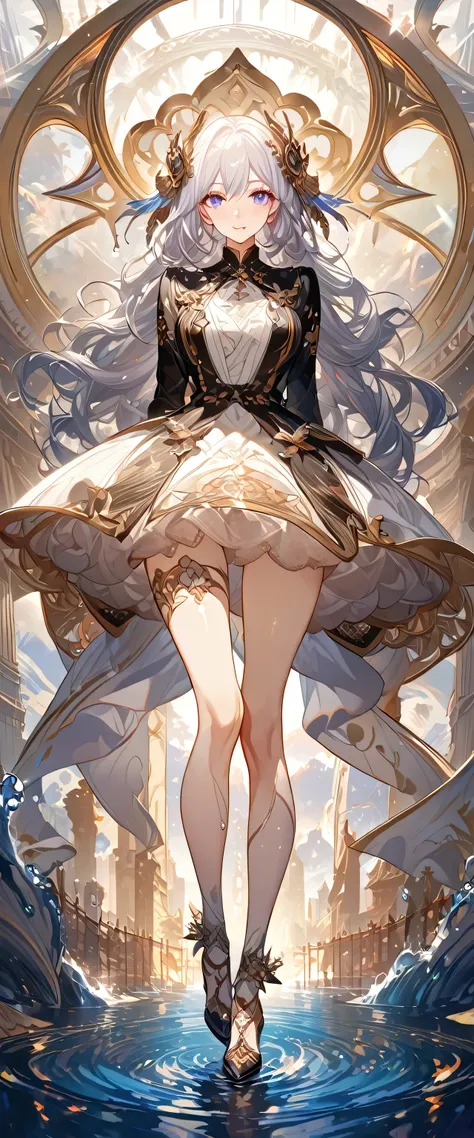 best quality ,masterpiece, illustration, Extremely delicate and beautiful, Extremely detailed ,CG ,Unite ,8k wallpaper, Astonishing, Fine details, masterpiece, best quality, Official Art, Extremely detailed CG Unite 8k wallpaper, Solitary, thigh Key Points...