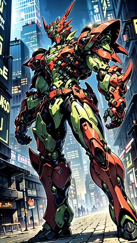 (masterpiece:1.5, best quality:1.5, extremely delicate:1.5, foreshortening:1.5, dynamic angle:1.5), a man wearing a full-face helmet, a fantasy-style biotech armored combat suit, green eyes, (a composite layered chest armor), fully enclosed shoulder guards...