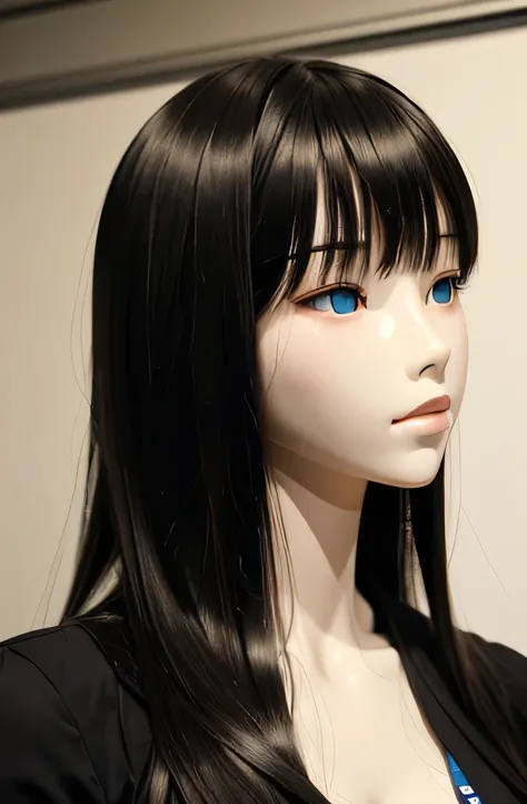 A full-body mannequin deep kissing a computer,mannequin is a high school girl,The mannequin is 165cm tall,Mannequin color&#39;My face is white.,Mannequin color&#39;The body is pure white.,The mannequin has brown hair.( ponytail,bangs),Mannequin color&#39;l...