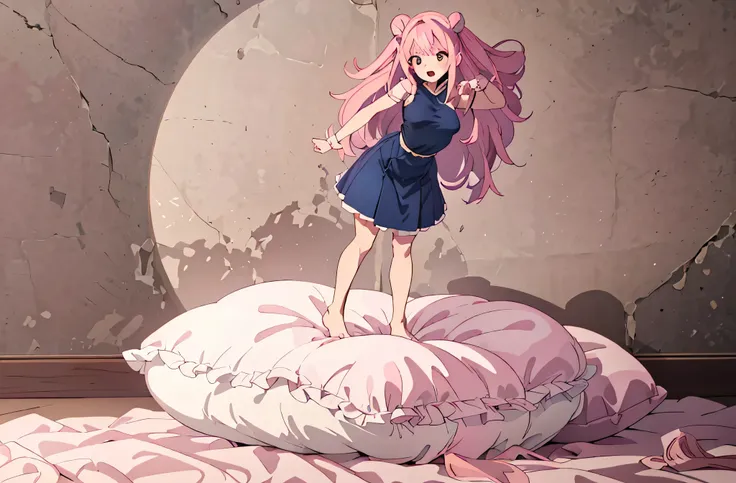 (best quality, masterpiece),full body, 1 girl, solo, mine ,nsfw, details, (Light and shadow oxtail , Cute girl posing on pillow ,steam, pillow humping,(pillow ride), masturbation, pillow straddling, crotch rub, hump,open mouth , kneeling,(Steaming hot),(p...