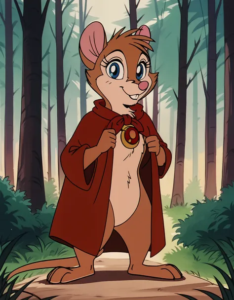 score_9, score_8_up, score_7_up, source_furry, source_safe, best quality, forest, break, 1girl, mrsbrisby_tsonimh, mouse girl, s...