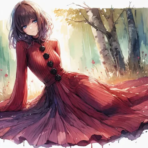 Official art using high-quality hand-drawn watercolor sketch techniques. (best quality,4k,8k,highres,masterpiece:1.2),ultra-detailed,beautiful detailed eyes,A girl with beautiful eyes, everyone, beautiful anime girl, cute anime girl, smooth anime art, anim...