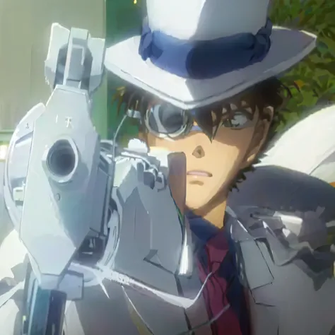 holding a gun、帽子をかぶったアニメキャラクター, jotaro kujo, yukio - e, shinji, jotaro, akiyuki shinbou, katekyo hitman reborn, アニメ&quot;, アニメ, ...