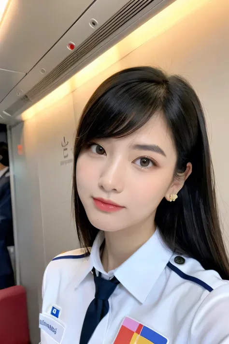 ((best quality)), ((masterpiece)), (detailed), perfect face, white face , air hostess sexy girl 