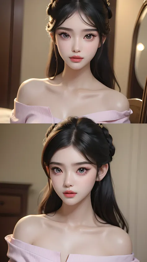 masterpiece, highest quality, HDR, high contrast, ((beautiful girl, Thai Female Soldier)), bun hair, highly detailed lips, detailed eyes, double eyelid, Make-up face. ((flchut thai dresses, strapless shirts)), just showing his face. pretty face. captivatin...
