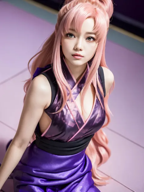 (Highest quality, 16K, masterpiece:1.55), Ultra detailed face, Detailed lips, Detailed eyes, double eyelid,
BREAK smile, upper body, (Seductive pose:1.6), (high angle shot, dutch angle, dynamic angle:1.5),
BREAK 1girl, 20 years old, (large Breasts:1.2), S...