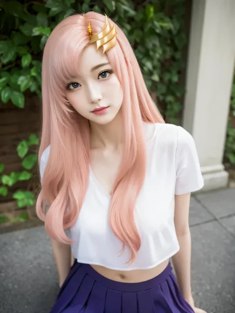 (Highest quality, 16K, masterpiece:1.55), Ultra detailed face, Detailed lips, Detailed eyes, double eyelid,
BREAK smile, upper body, (Seductive pose:1.6), (high angle shot, dutch angle, dynamic angle),
BREAK 1girl, 20 years old, (large Breasts:1.2), Svelt...