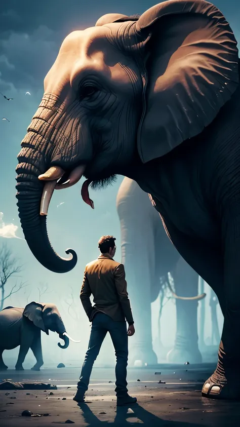 A man having elephant Supernatural powers 