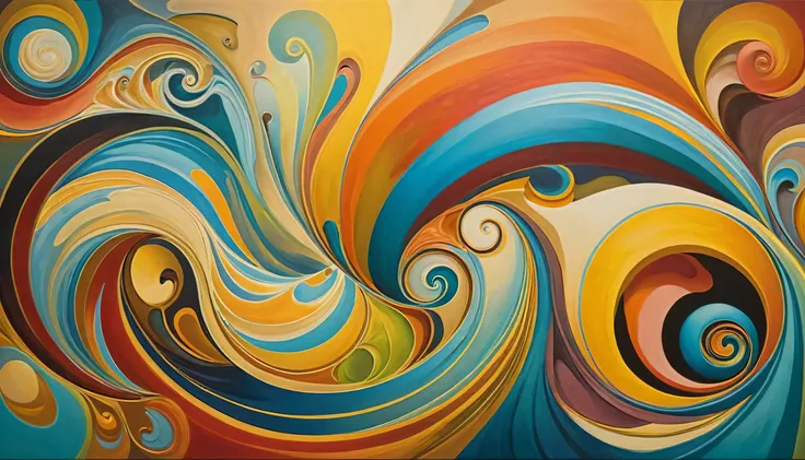 Surreal swirls and abstract forms evoke a sense of wonder and imagination, turning walls into a canvas of creativity.