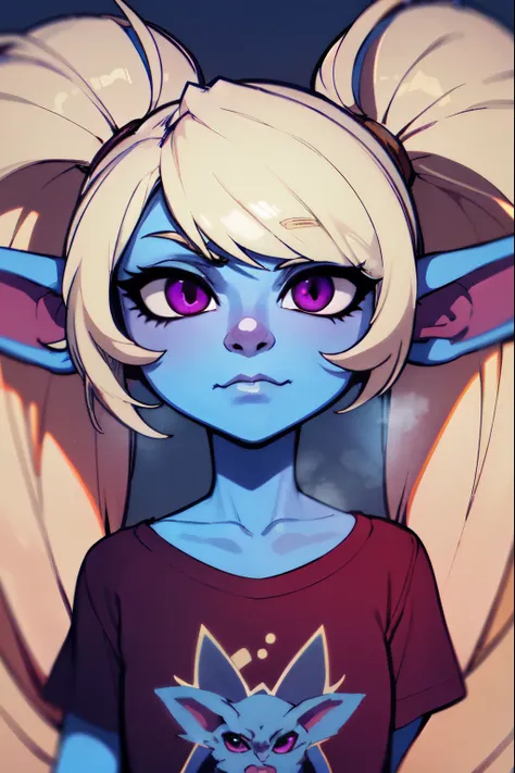 poppy from league of legends in long t shirt t shirt must bewhite detailed aheago face steam artwork full face full hair original skin colour