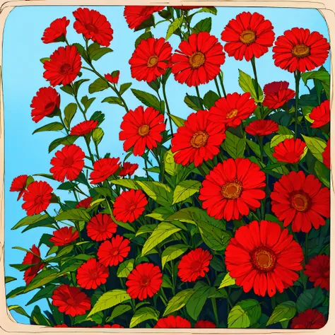 Red plain background Flowers Summer Women