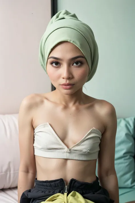 Straddling, ((Sneakers)), Medium body portrait, Bodybuilder Naked, (((HIJAB MALAY GIRL))), masutepiece, High quality, UHD 32K, Realistic face, Realistic skin feeling , A Japanese Lady, 8 years old, , Very cute and baby-like face, (((FLAT CHEST))), (MATRIX ...