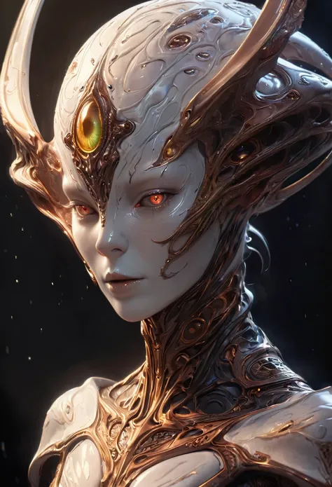 a highly detailed female extraterrestrial alien creature, beautiful alien being, erotic alien humanoid, sexy extraterrestrial life form, alien anatomy, alien features, alien eyes, alien skin, alien body, alien head, alien limbs, alien digits, alien culture...